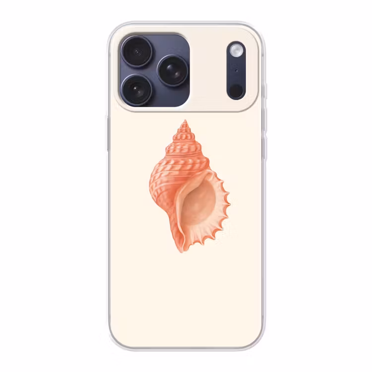Telefoonhoesje Softcase - Schelp - Roze - Structuur — 1