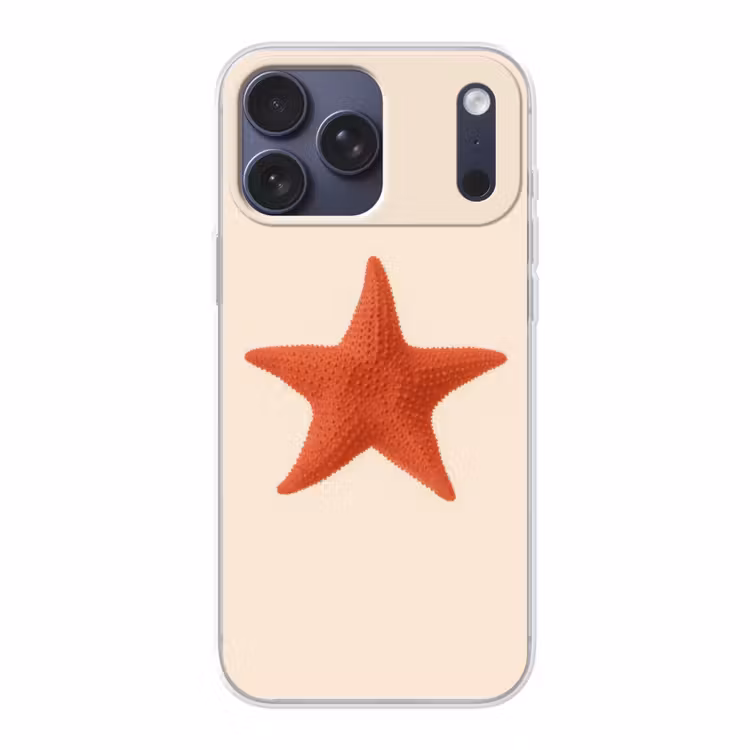 Telefoonhoesje Softcase - Zeester - Bobbels - Rood — 1