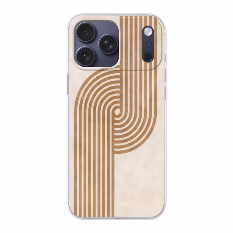 Telefoonhoesje Softcase - Symmetrische bocht - Koperkleurig — 1