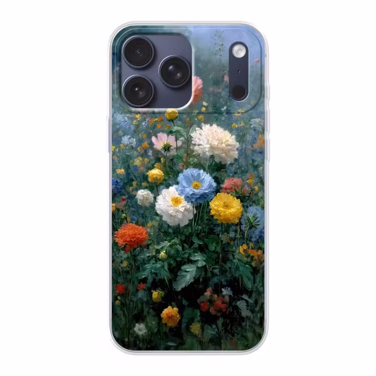 Telefoonhoesje Softcase - Close-up - Veld - Bloemen - Kleurrijk — 1