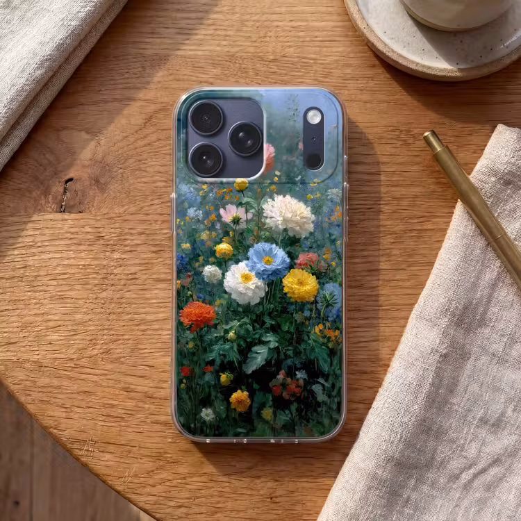 Telefoonhoesje Softcase - Close-up - Veld - Bloemen - Kleurrijk — 2