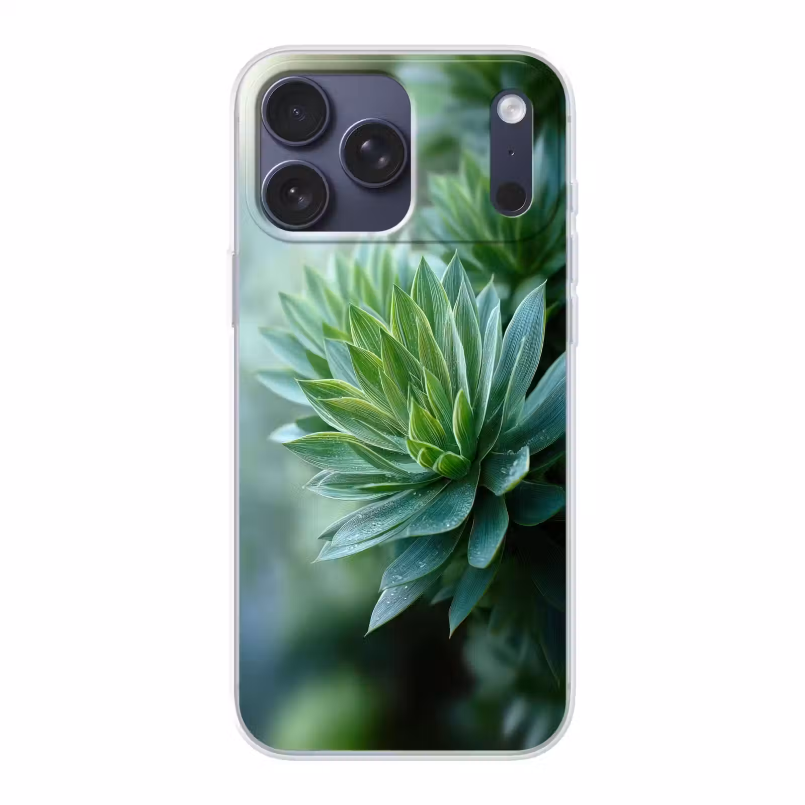 Telefoonhoesje Softcase - Blad - Plant - Groen - Textuur — 1