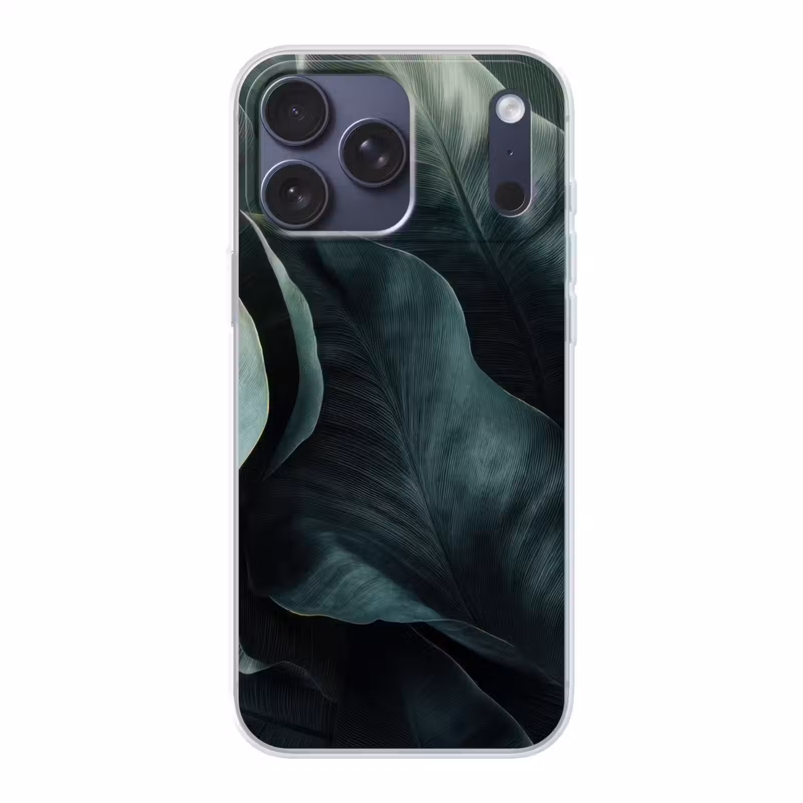 Telefoonhoesje Softcase - Groen - Bladeren - Glad - Nerven — 1