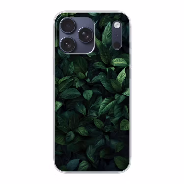 Telefoonhoesje Softcase - Bladeren - Ovaal - Groen - Nerven — 1
