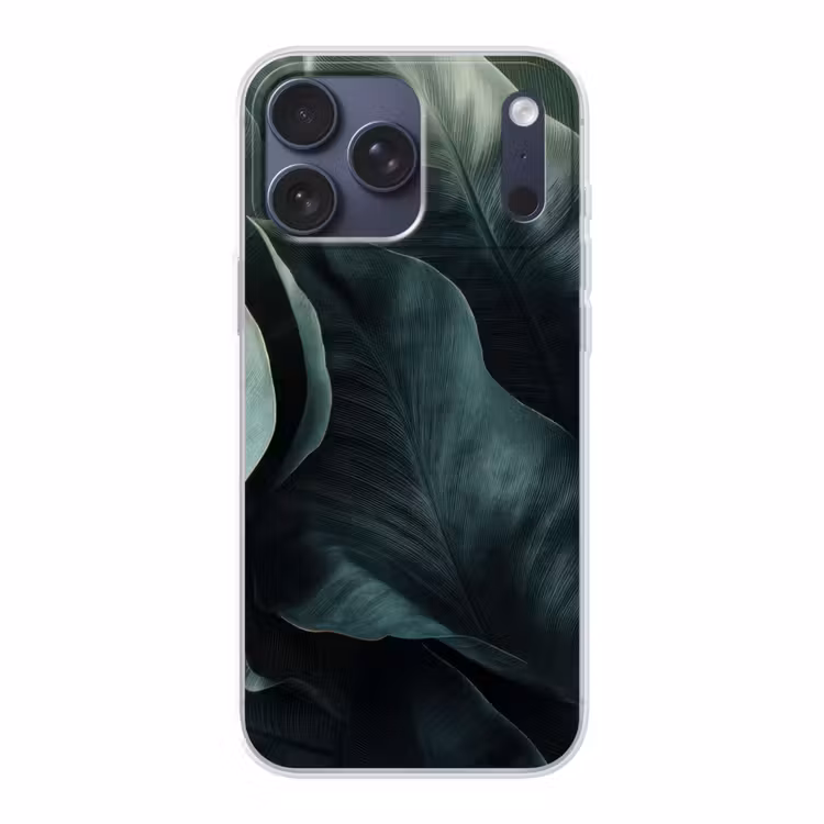 Telefoonhoesje Softcase - Groen - Bladeren - Glad - Nerven — 1