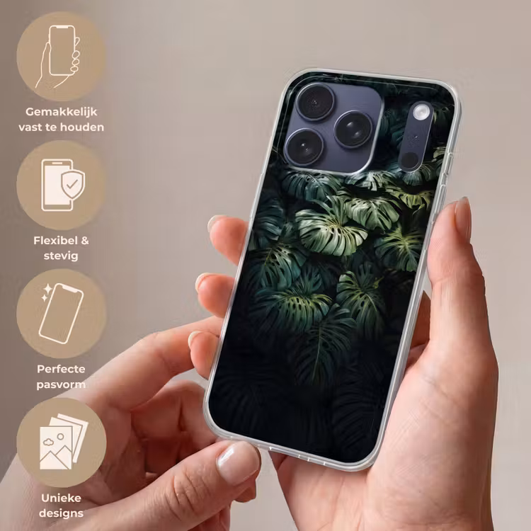 Telefoonhoesje Softcase - Plant - Monstera - Lichtinval — 4