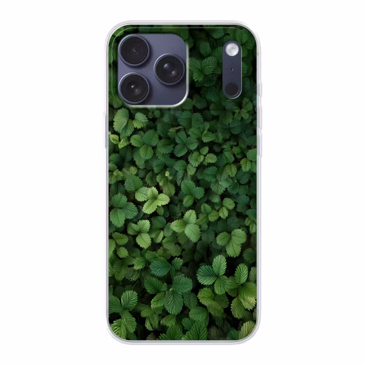 Telefoonhoesje Softcase - Groen - Bladeren - Kartel - Zonlicht — 1