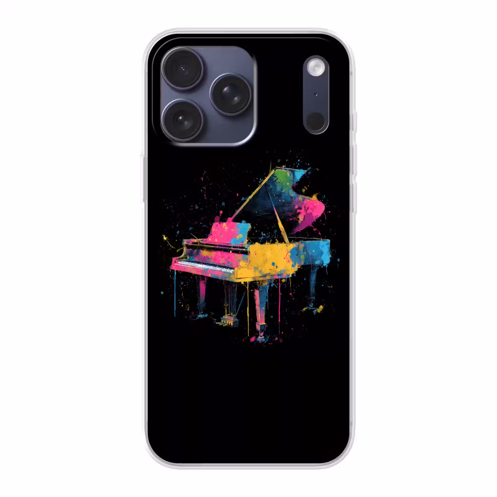 Telefoonhoesje Softcase - Piano - Kleurrijk - Verf - Modern — 1