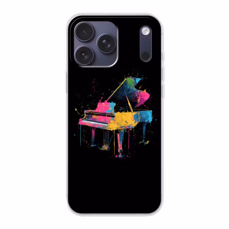 Telefoonhoesje Softcase - Piano - Kleurrijk - Verf - Modern — 1