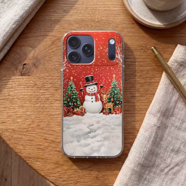 Telefoonhoesje Softcase - Feestvreugde - Winterbos - Kleurrijk — 2