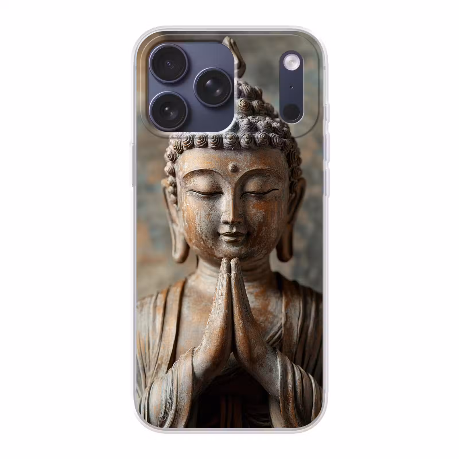 Telefoonhoesje Softcase - Boedha - Beeld - Bruin - Rust — 1