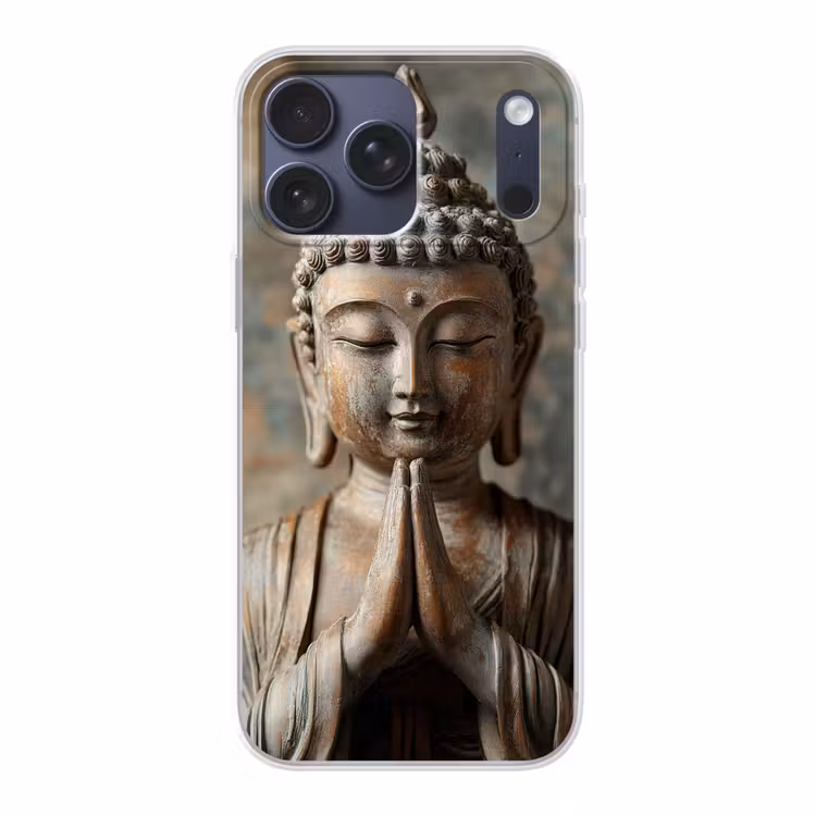 Telefoonhoesje Softcase - Boedha - Beeld - Bruin - Rust — 1