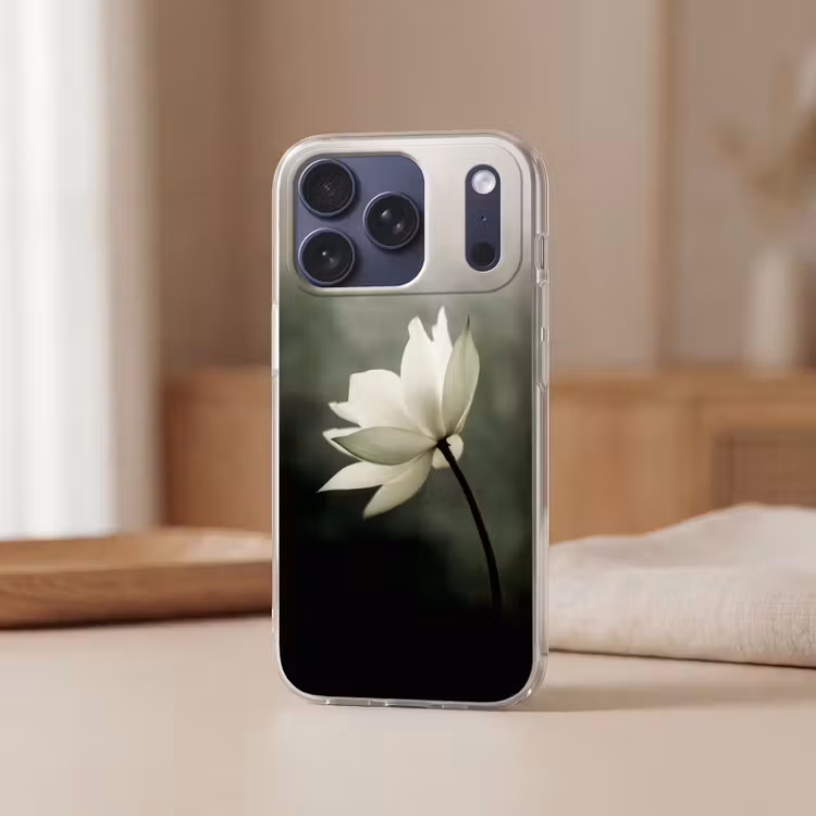 Telefoonhoesje Softcase - Witte Lotusbloem — 3