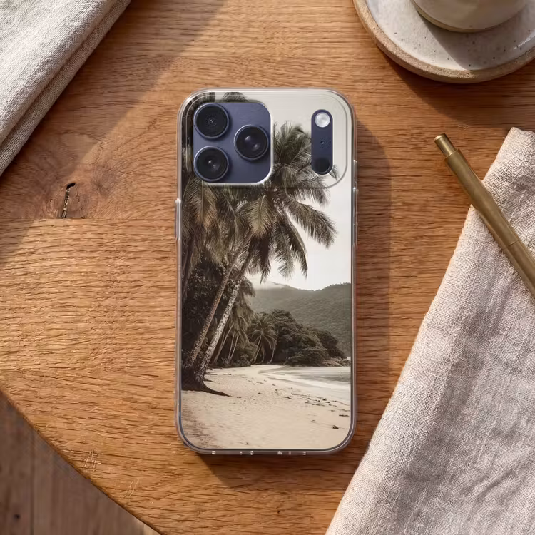 Telefoonhoesje Softcase - Palmbomen op Tropisch Strand — 2