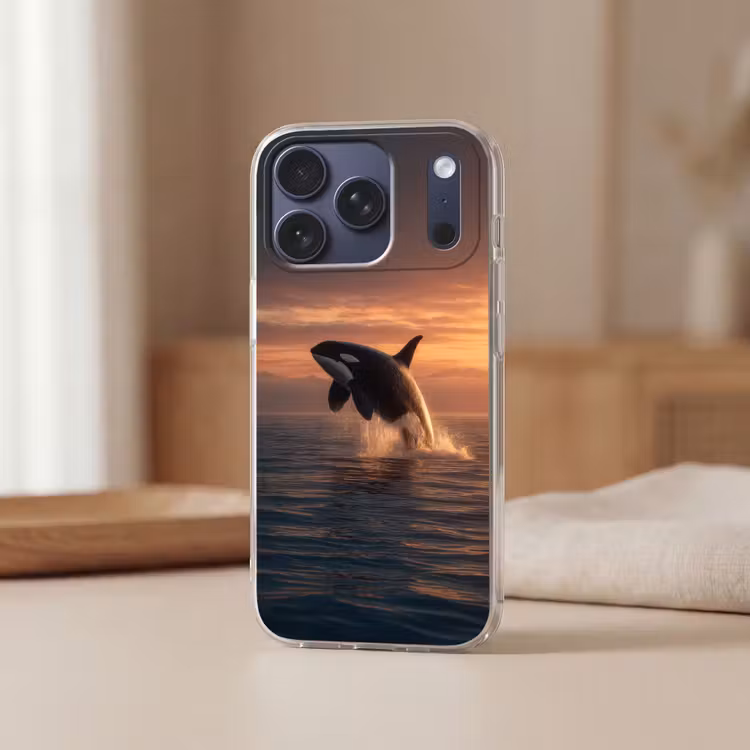 Telefoonhoesje Softcase - Orka - Zee - Zonsondergang — 3