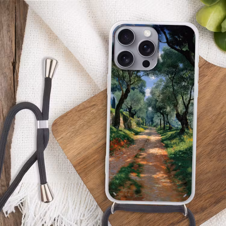 Telefoonhoesje met koord - Pad - Bomen - Schaduw - — 3