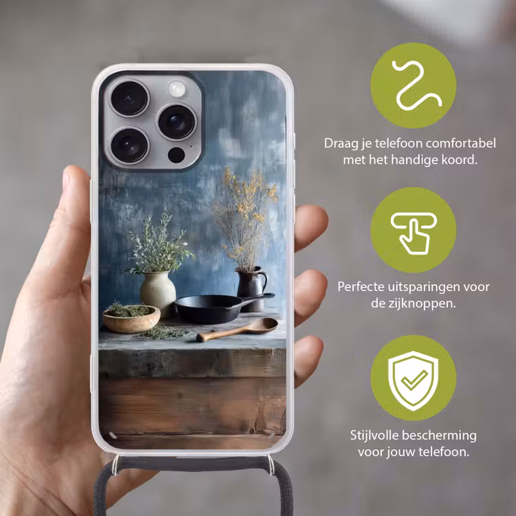 Telefoonhoesje met koord - Pan - Kruiden - Schilderachtig — 4
