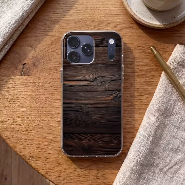 Telefoonhoesje Softcase - Hout - Grillige nerven — 2