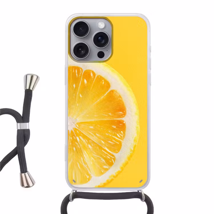 Telefoonhoesje met koord - Citroen - Geel - Zonnig — 1