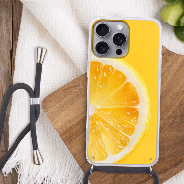 Telefoonhoesje met koord - Citroen - Geel - Zonnig — 3