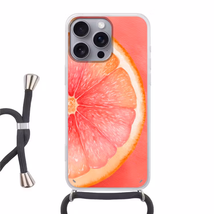 Telefoonhoesje met koord - Grapefruit - Roze - Levendig — 1