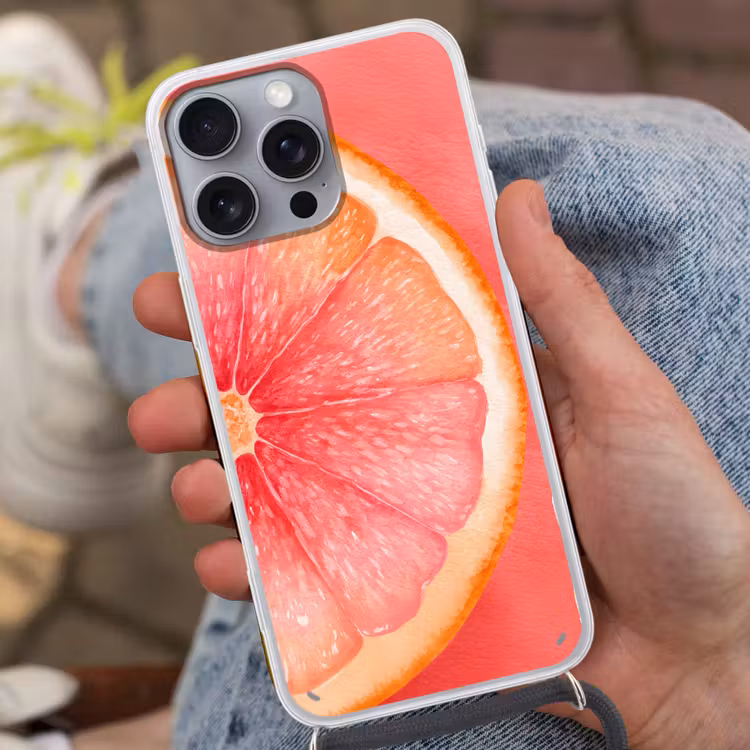 Telefoonhoesje met koord - Grapefruit - Roze - Levendig — 2