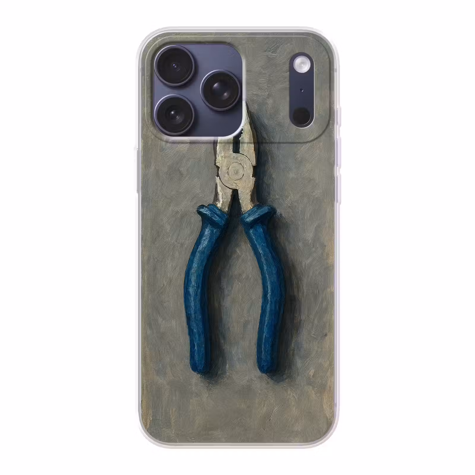 Telefoonhoesje Softcase - Tang - Schilderij - Textuur - Verf — 1