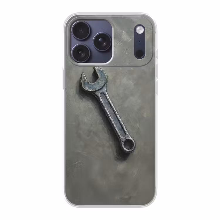 Telefoonhoesje Softcase - Steeksleutel - Schilderij - Gereedschap - Verf — 1