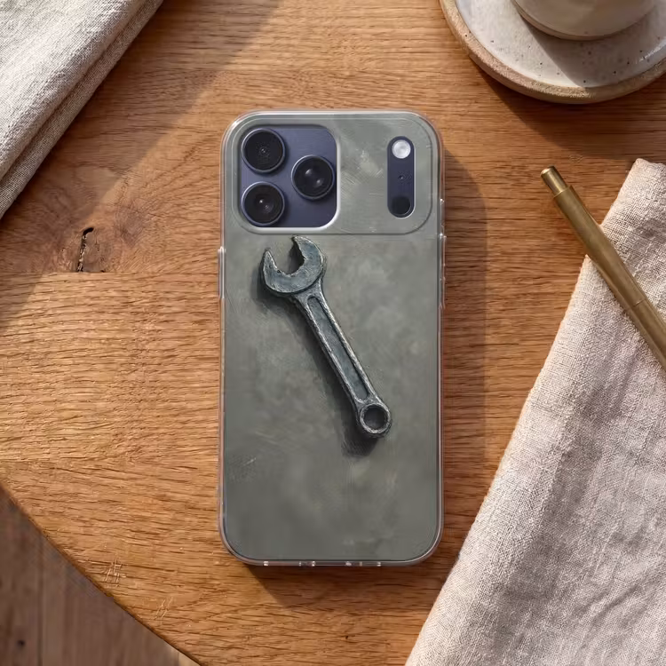 Telefoonhoesje Softcase - Steeksleutel - Schilderij - Gereedschap - Verf — 2