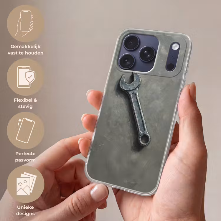Telefoonhoesje Softcase - Steeksleutel - Schilderij - Gereedschap - Verf — 4