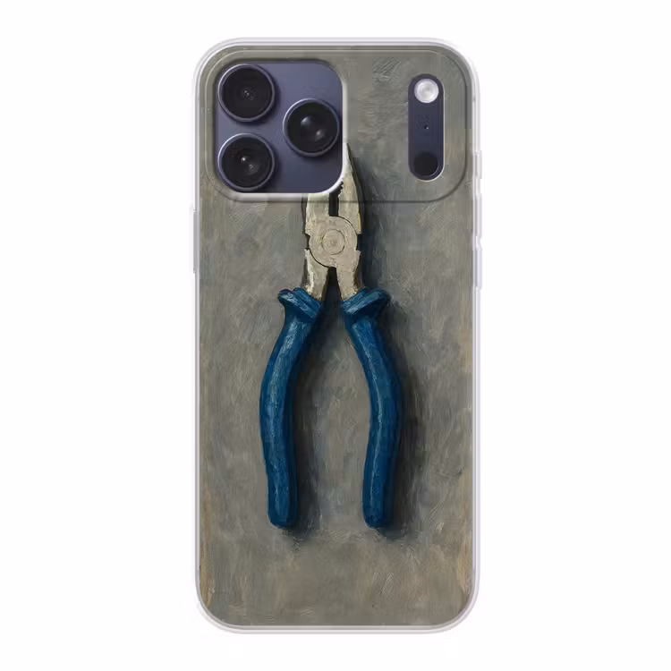 Telefoonhoesje Softcase - Tang - Schilderij - Textuur - Verf — 1