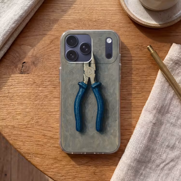 Telefoonhoesje Softcase - Tang - Schilderij - Textuur - Verf — 2