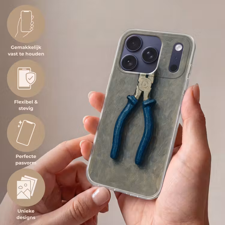 Telefoonhoesje Softcase - Tang - Schilderij - Textuur - Verf — 4
