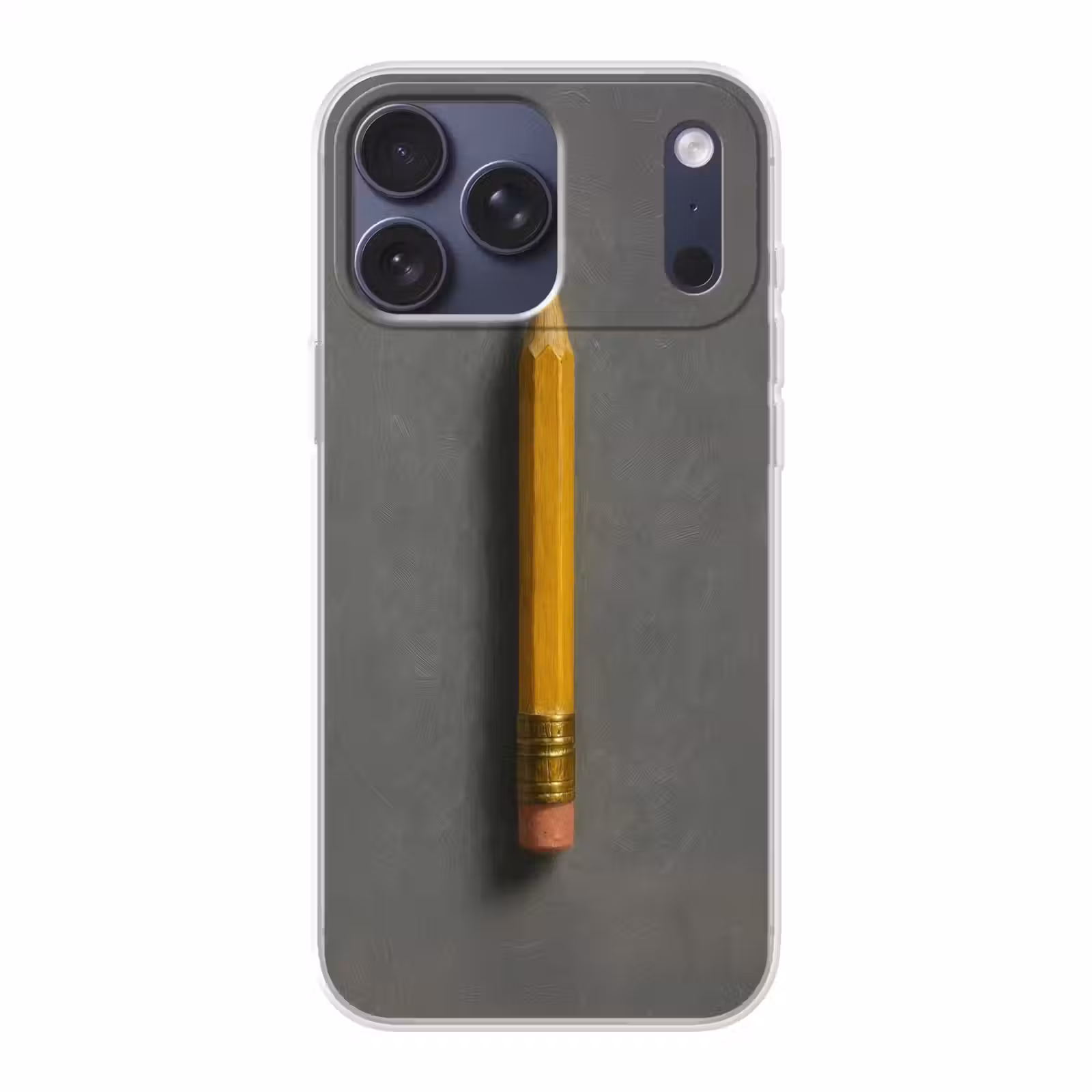 Telefoonhoesje Softcase - Potlood - Schilderij - Geel — 1
