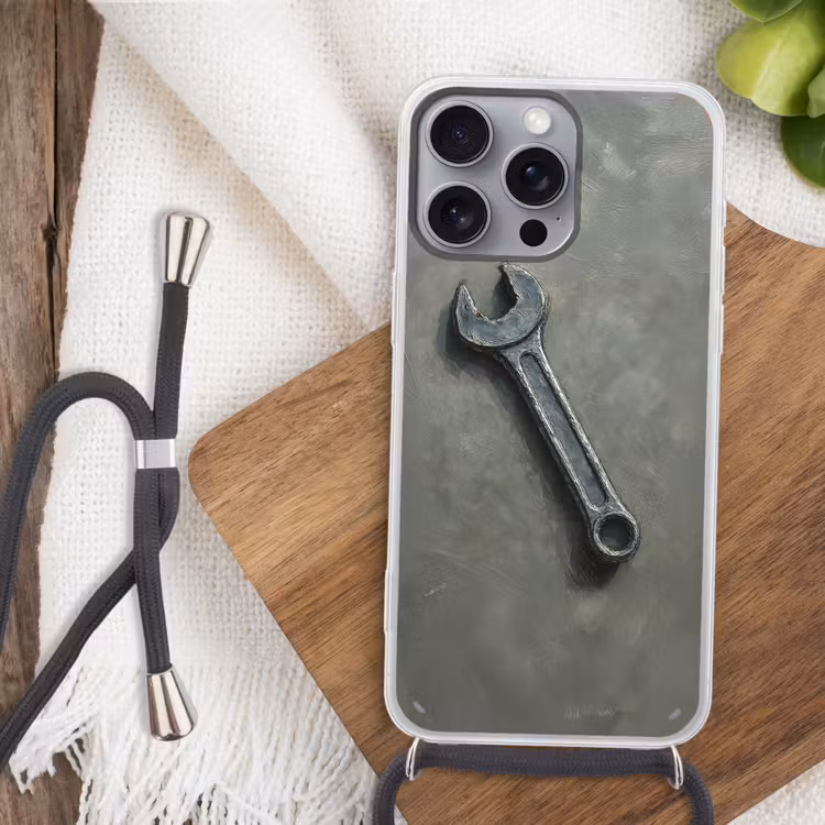 Telefoonhoesje met koord - Steeksleutel - Schilderij - Gereedschap - Verf — 3