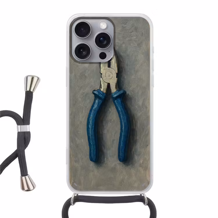 Telefoonhoesje met koord - Tang - Schilderij - Textuur - Verf — 1