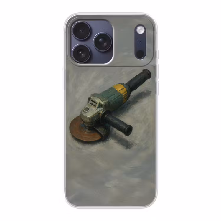 Telefoonhoesje Softcase - Haakse slijper - Schilderij - Gereedschap — 1