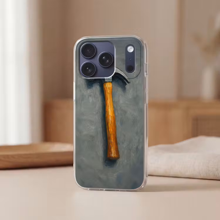 Telefoonhoesje Softcase - Hamer - Schilderij - Gereedschap — 3