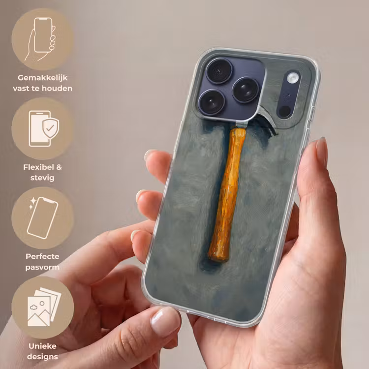 Telefoonhoesje Softcase - Hamer - Schilderij - Gereedschap — 4