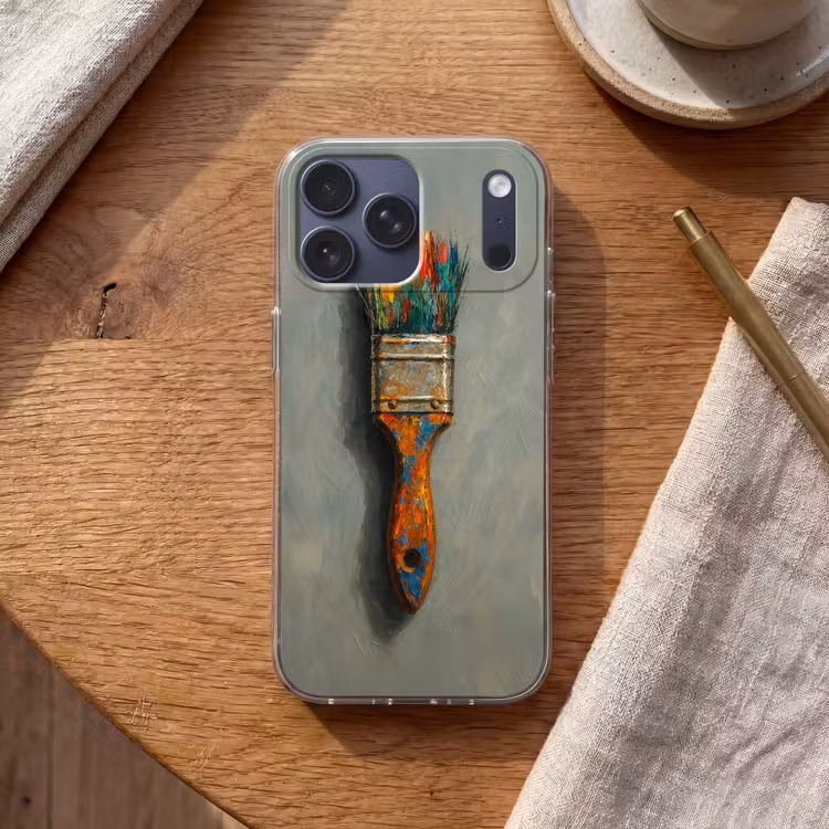 Telefoonhoesje Softcase - Verf - Kwast - Schilderij — 2