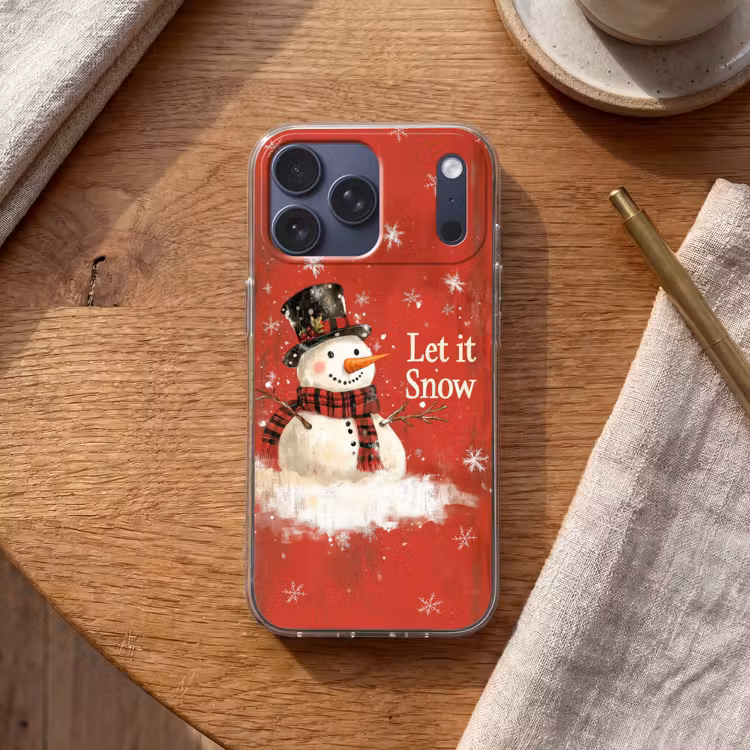 Telefoonhoesje Softcase - Sneeuwpret - Winter - Sneeuwpop — 2