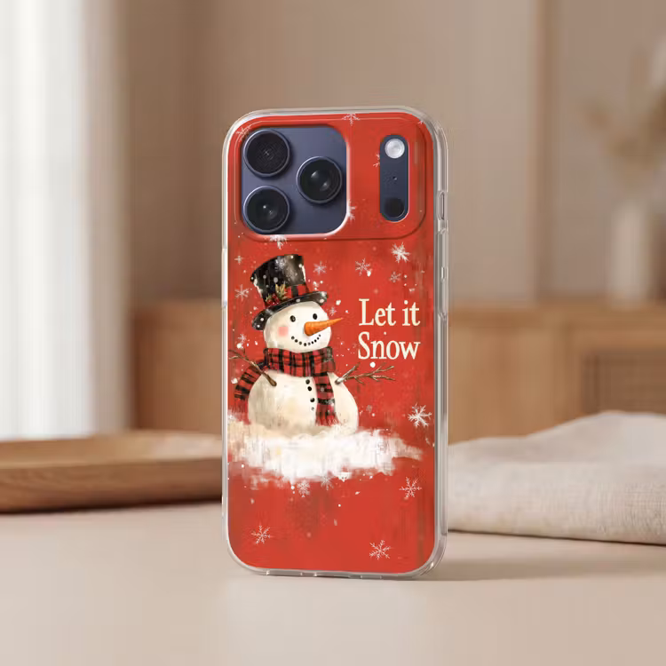 Telefoonhoesje Softcase - Sneeuwpret - Winter - Sneeuwpop — 3