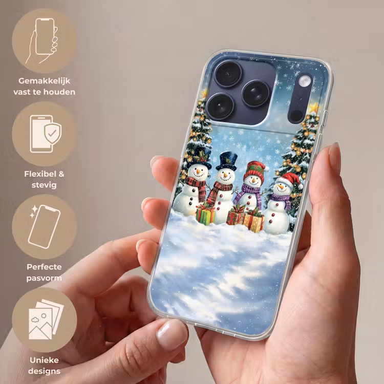 Telefoonhoesje Softcase - Vrolijk - Sneeuw - Kleurrijk — 4