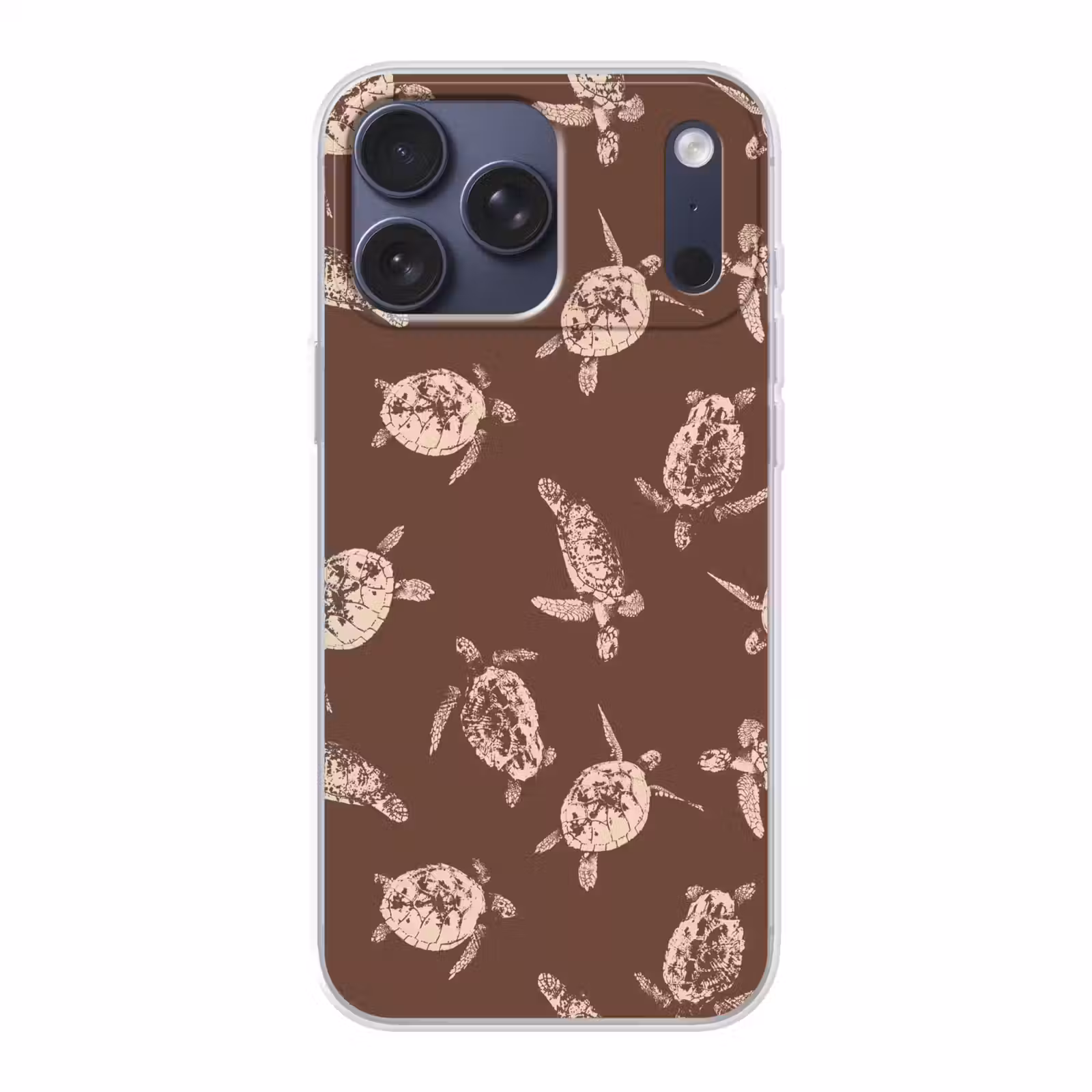 Telefoonhoesje Softcase - Schildpadden - Patroon - Bruin - Beige — 1