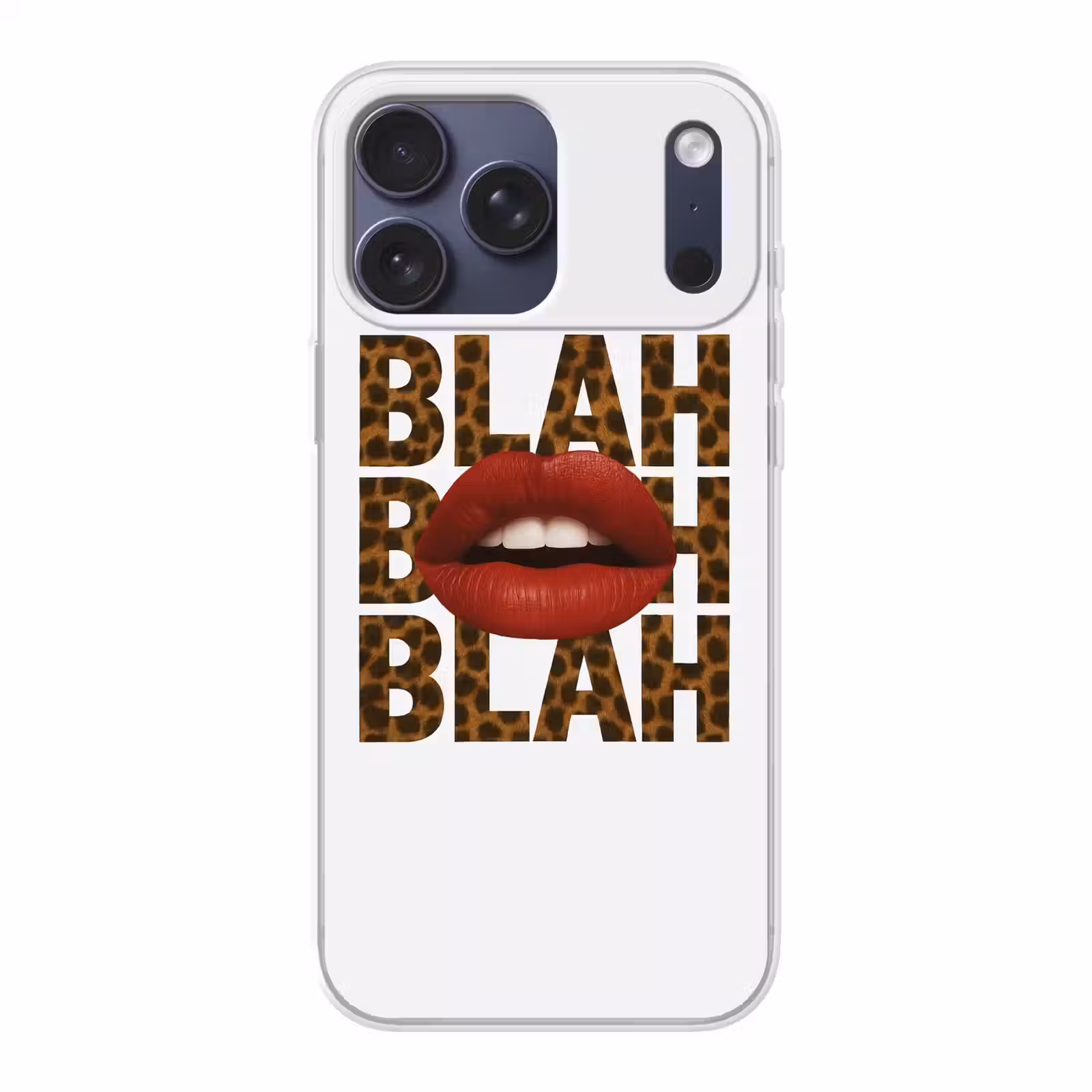 Telefoonhoesje Softcase - Lip - Rood - Quote — 1