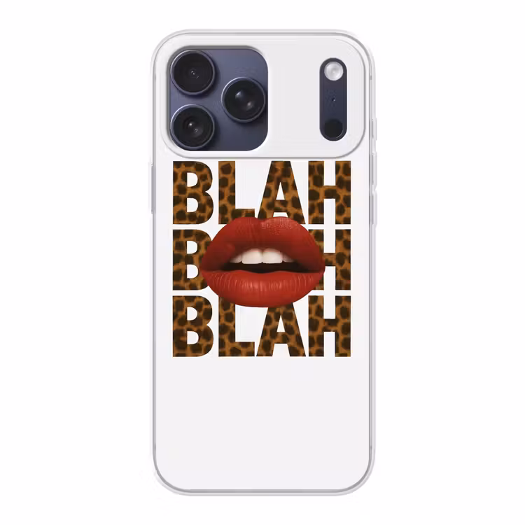 Telefoonhoesje Softcase - Lip - Rood - Quote — 1