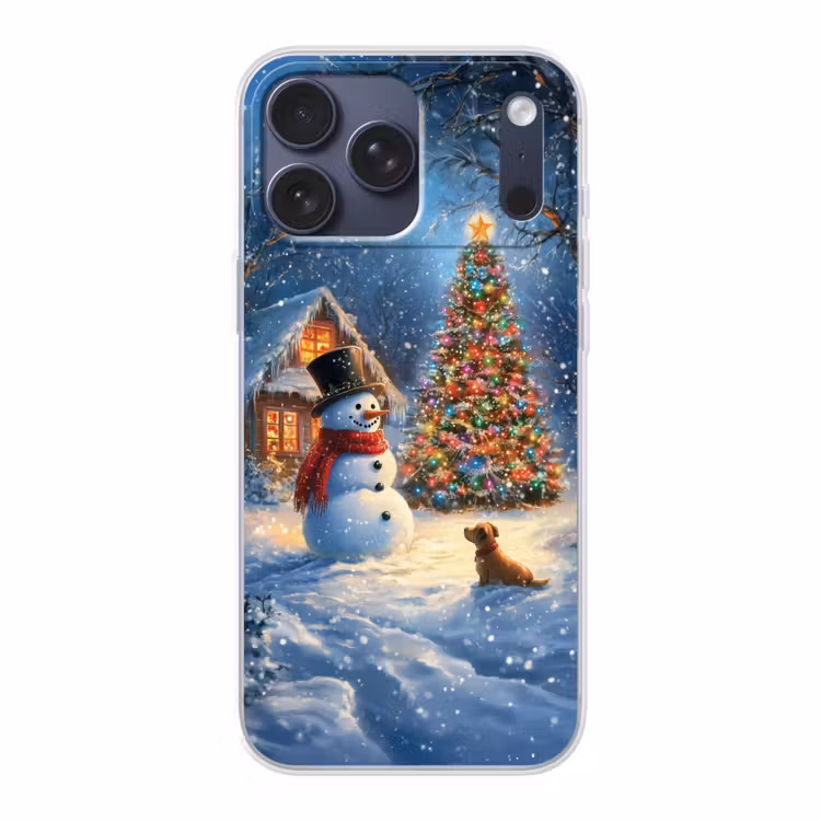 Telefoonhoesje Softcase - Kerstwonder - Winteravond - Kleurrijk — 1