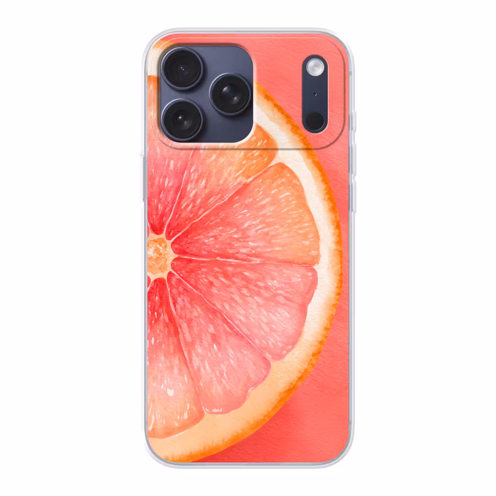 Telefoonhoesje Softcase - Grapefruit - Roze - Levendig — 1