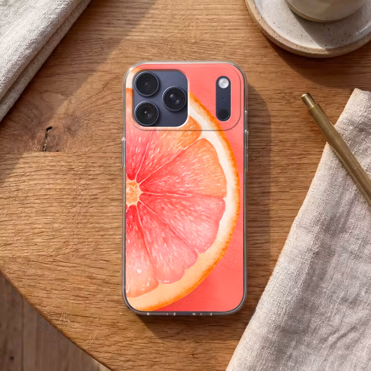 Telefoonhoesje Softcase - Grapefruit - Roze - Levendig — 2