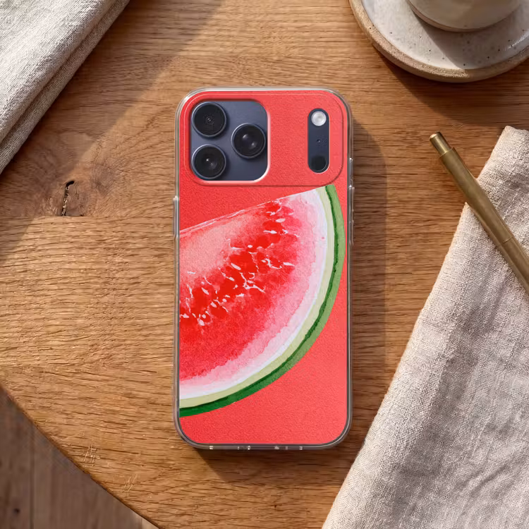 Telefoonhoesje Softcase - Watermeloen - Rood - Zomers — 2